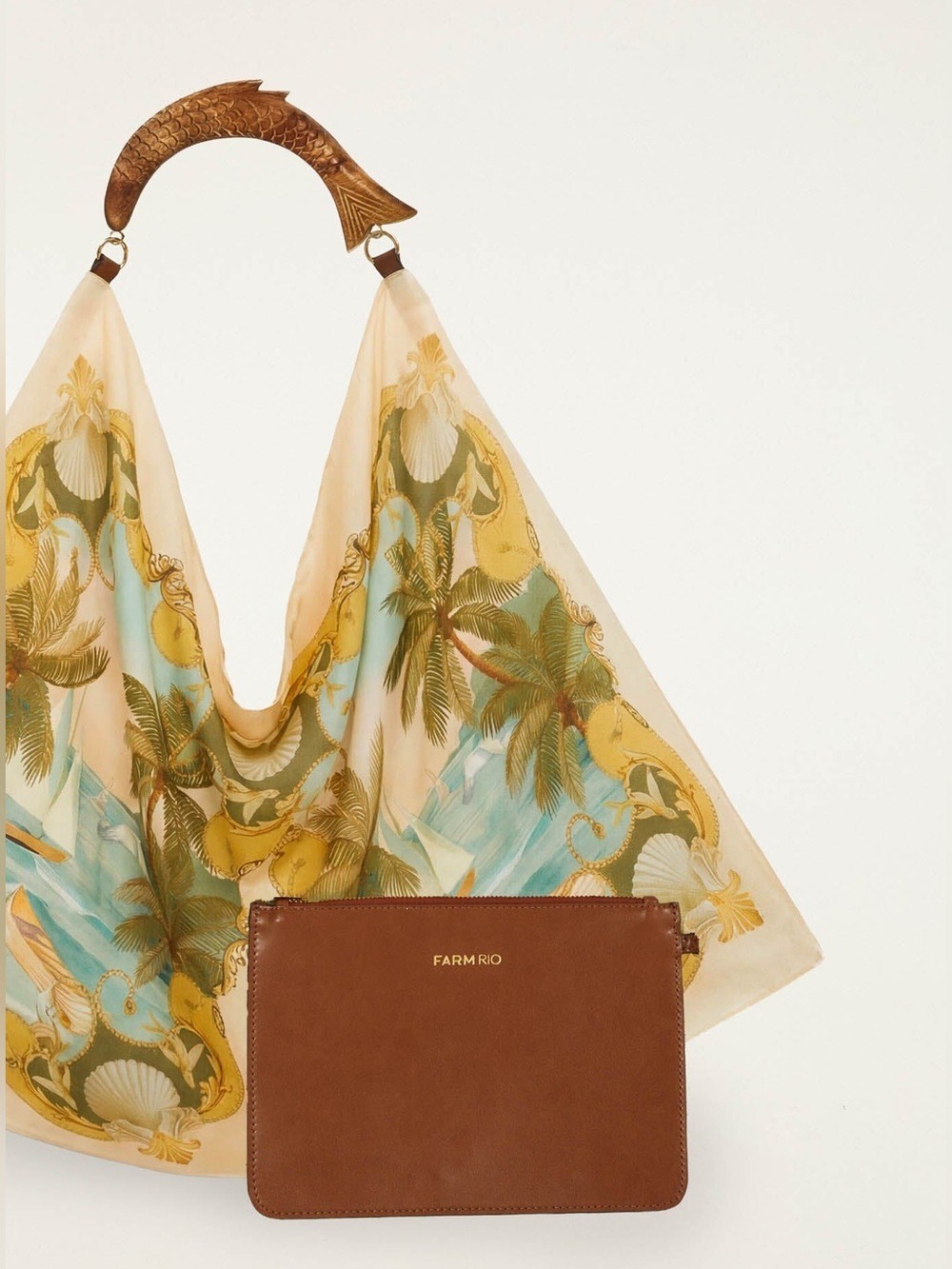 Farm Rio Satin Scarf Medium Bag - Picture 3 of 5